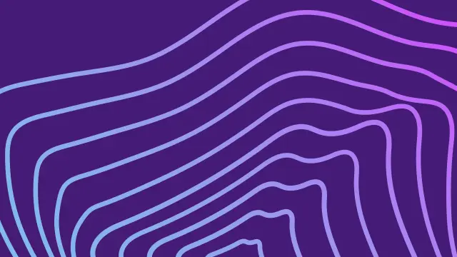 Colorful wavy lines on dark purple background